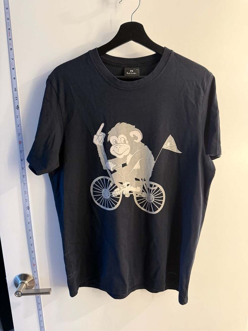 PS Paul Smith Monkey on Bicycle Graphic T-Shirt Black Size XL